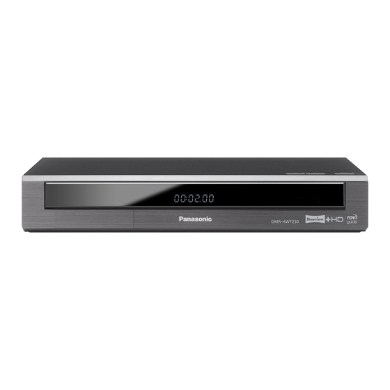 Panasonic Diga DMR-HWT130 Operating Instructions Manual