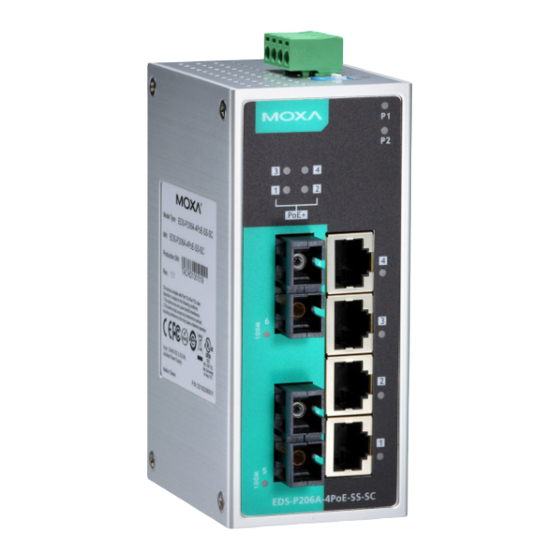Moxa Technologies EtherDevice EDS-P506A-4PoE Series Hardware Installation Manual