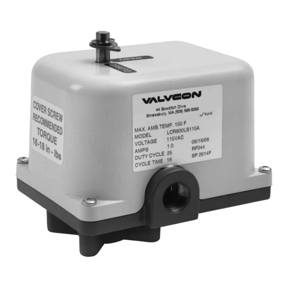Metso Valvcon LCR Series Installation Maintenance And Operating Instructions