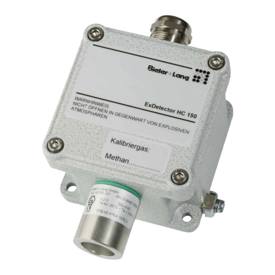 BIELER+LANG EXDETECTOR HC 150 OPERATING AND INSTALLATION INSTRUCTIONS
