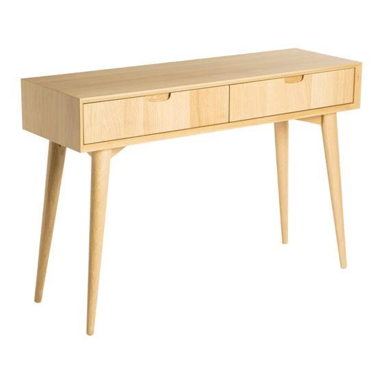 BROSA Mia Console Table With Drawers Assembly Manual