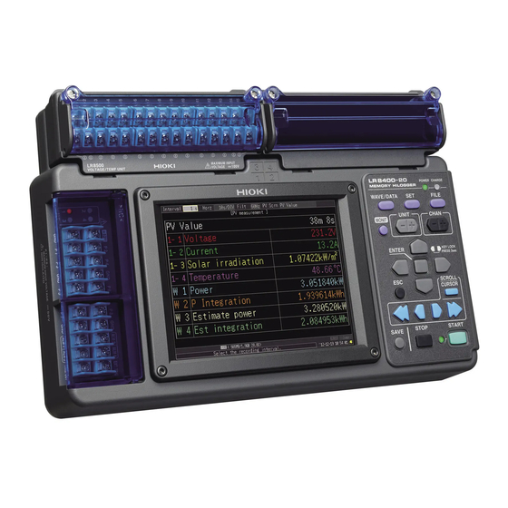 Hioki LR8400-92 Instruction Manual