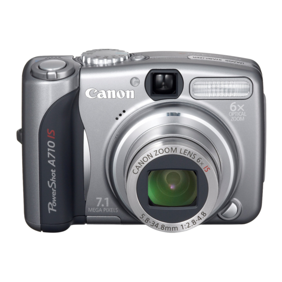 Canon PowerShot A710 IS Manuals