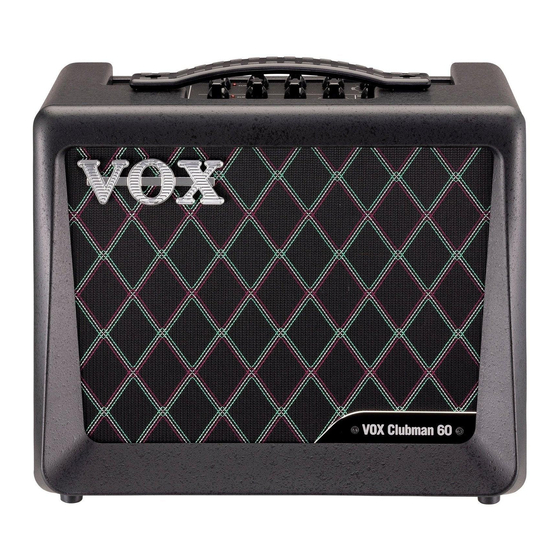 VOX Amplification VOX Clubman 60 Owner's Manual