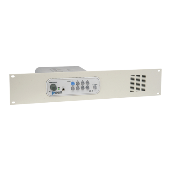 Louroe AP-8-RM Installation And Operating Instructions Manual