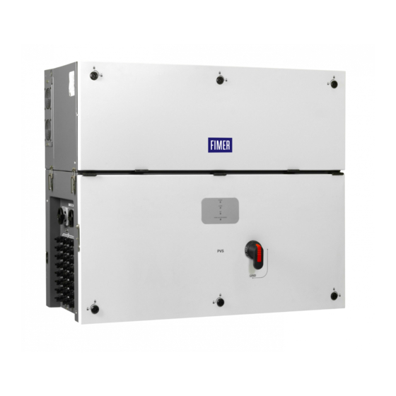 Fimer PVS-100-TL B2 Quick Installation Manual