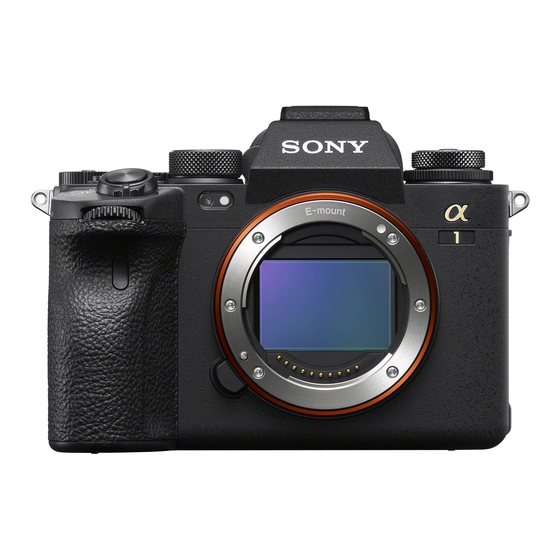 SONY ALPHA 1 OPERATING INSTRUCTIONS MANUAL Pdf Download | ManualsLib