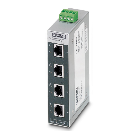 PHOENIX CONTACT FL SWITCH SFN 5TX-24VAC INSTALLATION NOTES FOR