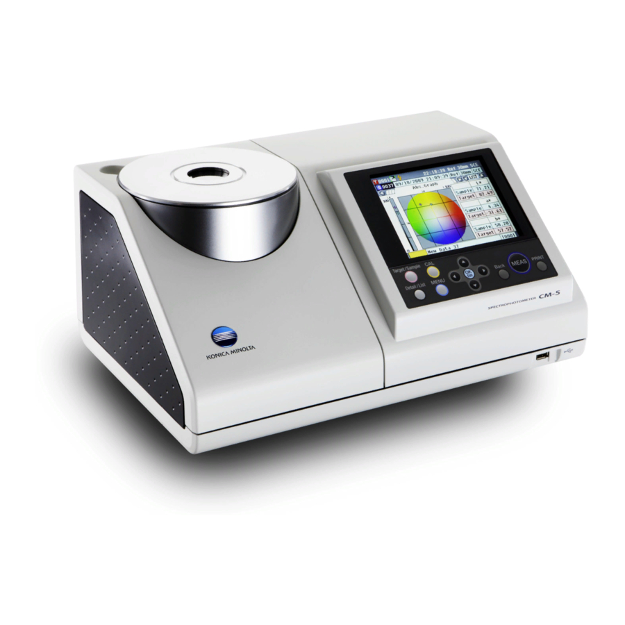 KONICA MINOLTA CM5 QUICK START MANUAL Pdf Download ManualsLib