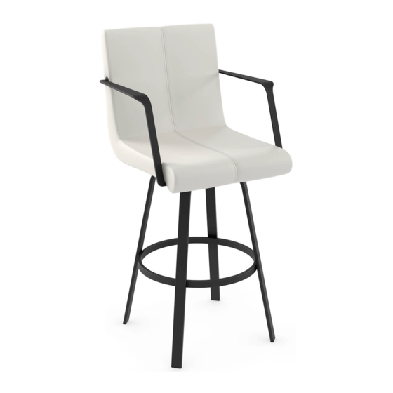 AMISCO EDWARD UPHOLSTERED SWIVEL BAR STOOL WITH ARMS 41577 ASSEMBLY Pdf