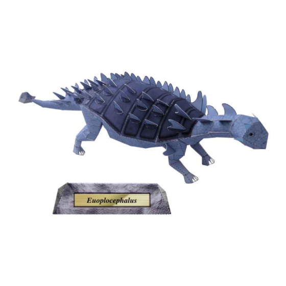 Canon PAPER CRAFT Euoplocephalus Assembly Instructions