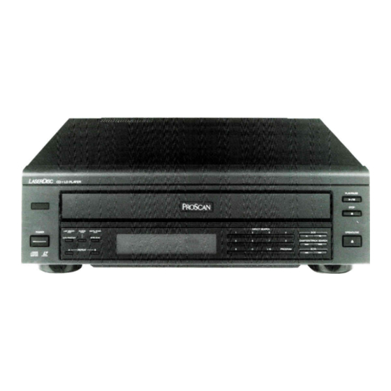 THOMSON Proscan LaserDisc PSLD40 Technical Training Manual