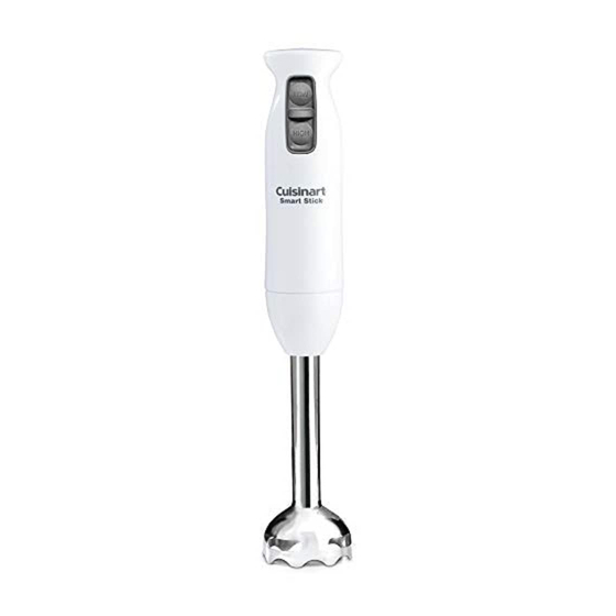 Cuisinart Smart Stick CSB-75 Series Instruction And Recipe Booklet