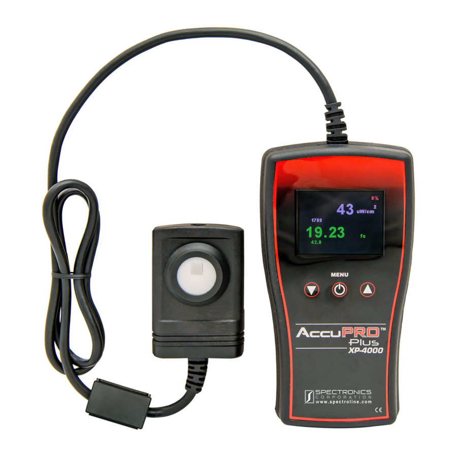 SPECTRO-UV SPECTROLINE ACCUPRO XP-4000 OPERATOR'S MANUAL Pdf Download ...