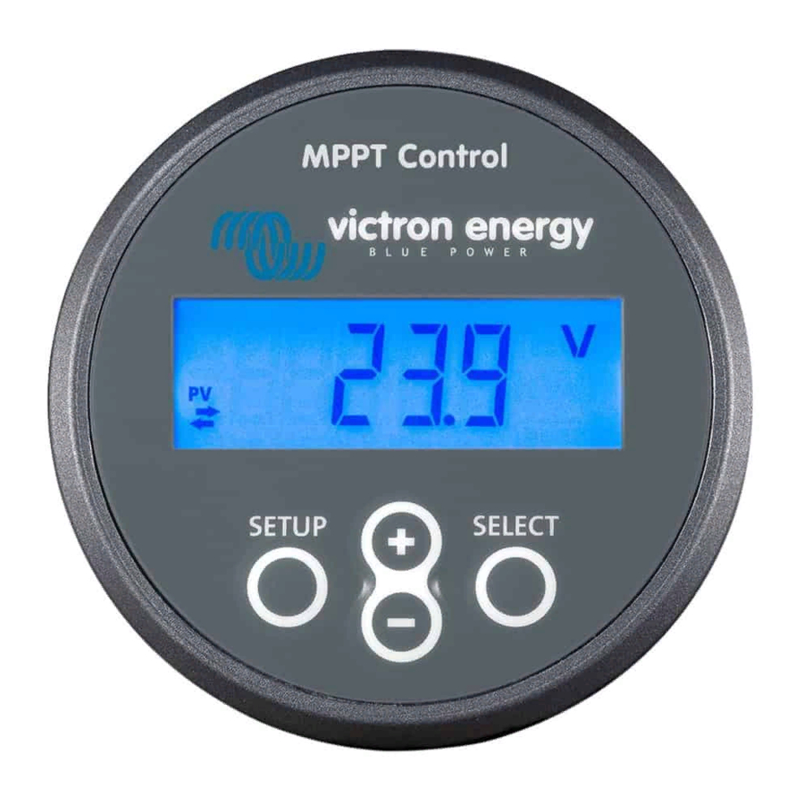 VICTRON ENERGY MPPT CONTROL DISPLAY MANUAL Pdf Download ManualsLib