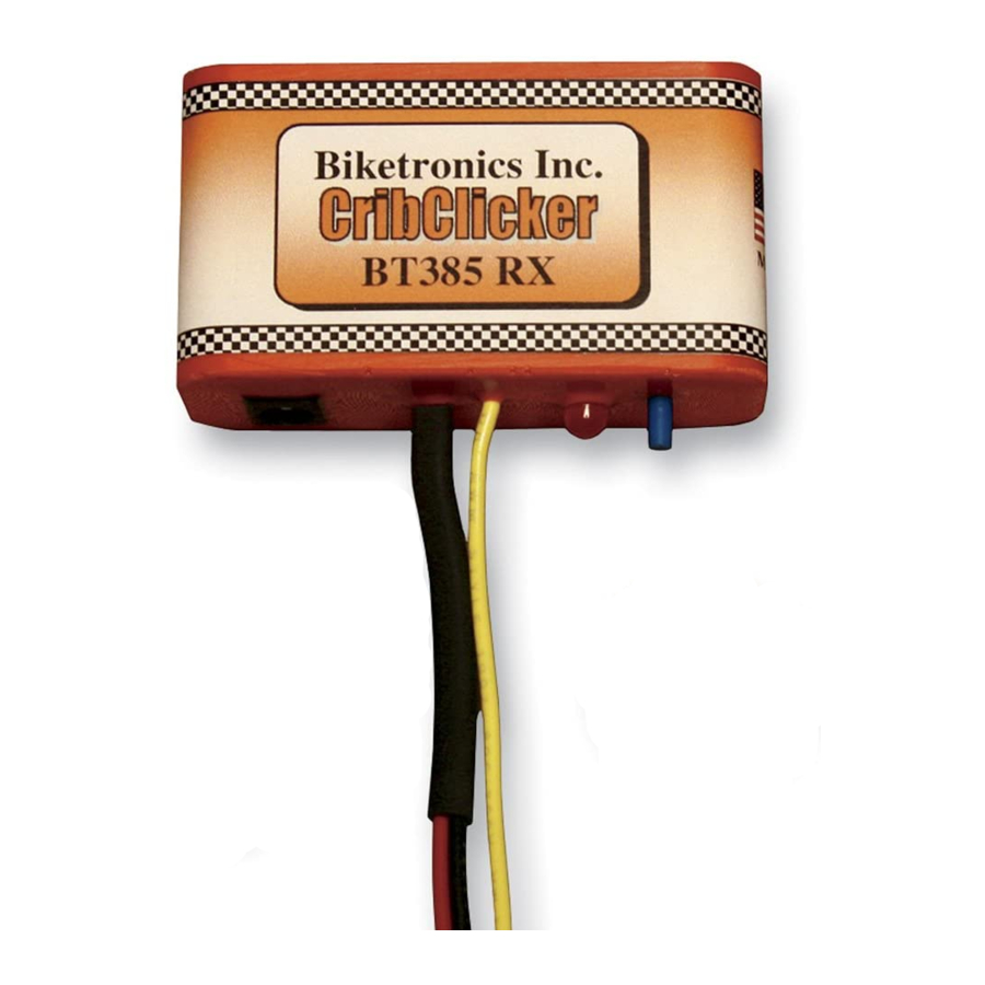 BIKETRONICS CRIBCLICKER BT385 INSTALLATION MANUAL Pdf Download ManualsLib