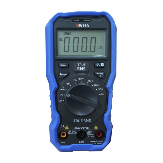 Owon OW16 Series User Manual