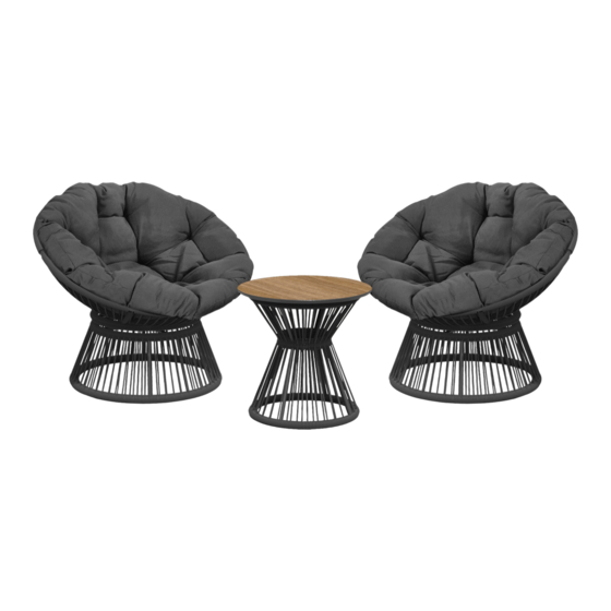 Synargy OUTER SPACES HELSINKI 3 PCE CHAT SET Assembly Instructions