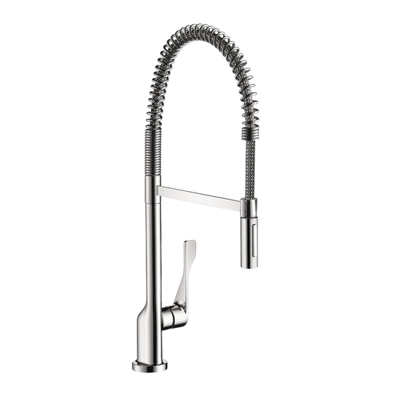 Hans Grohe Axor Citterio 39840 1 Series Installation/User Instructions/Warranty