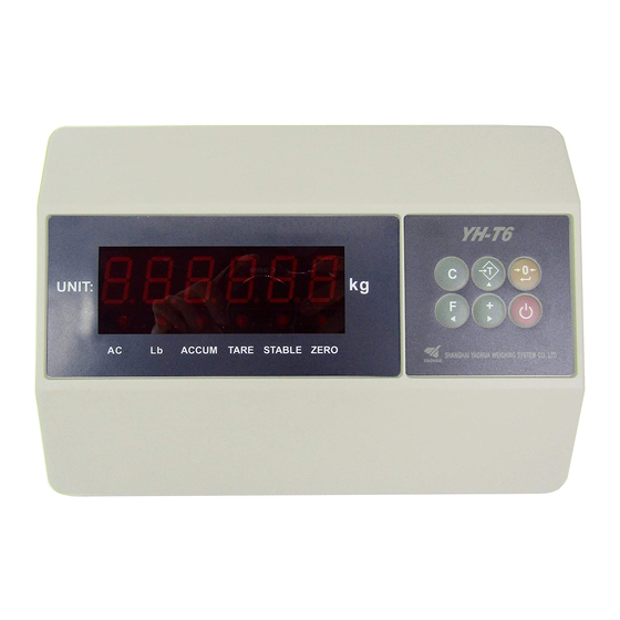 Yaohua Weighing System YH-T6 User Manual