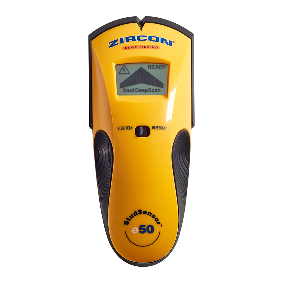 ZIRCON STUDSENSOR E50 MANUAL Pdf Download ManualsLib
