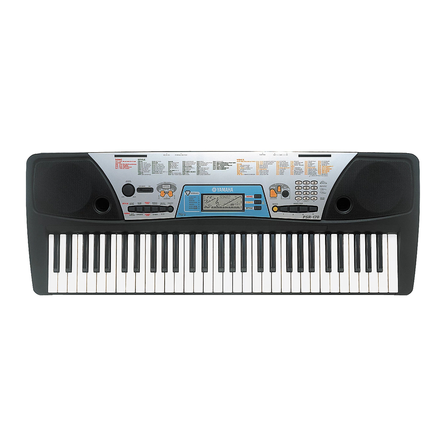 yamaha psr 170 music rest