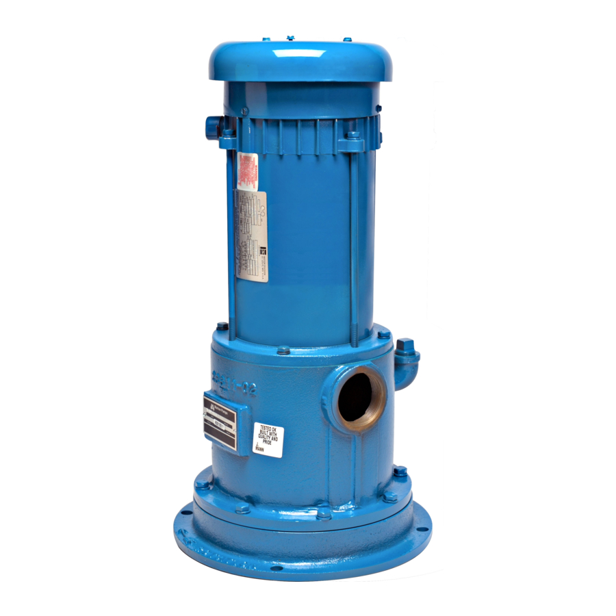 ITT GOULDS PUMPS MARLOW 20EVP SERIES INSTALLATION, OPERATION AND