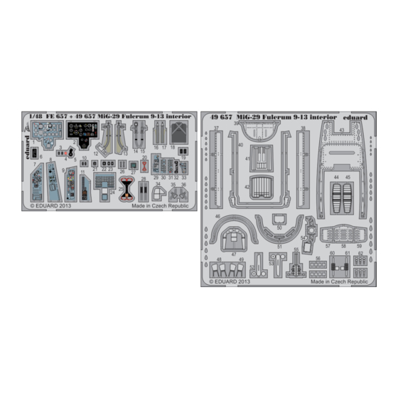 Eduard MiG-29 Fulcrum 9-13 interior S.A. Manual