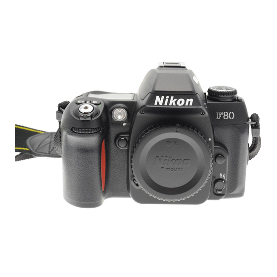 Nikon F80 - F 80 SLR Camera Instruction Manual