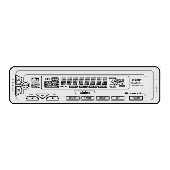 Clarion DVC920 Owner's Manual