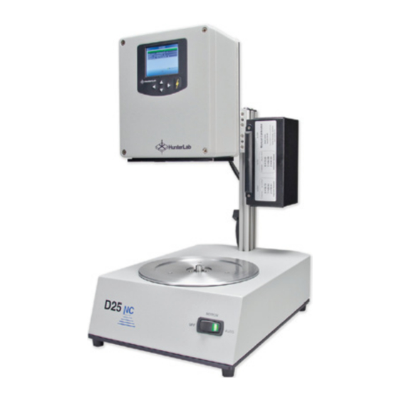 HunterLab D25 NC Quick Start Manual