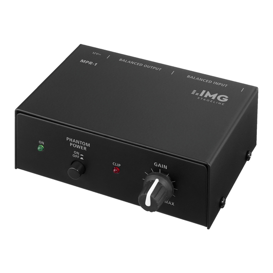 IMG STAGELINE MPR-1 Quick Manual