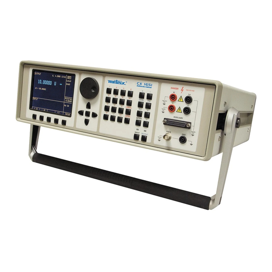 Metrix CX 1651 User Manual