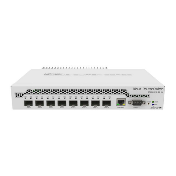MikroTik CRS309-1G-8S+IN Router Switch Manuals