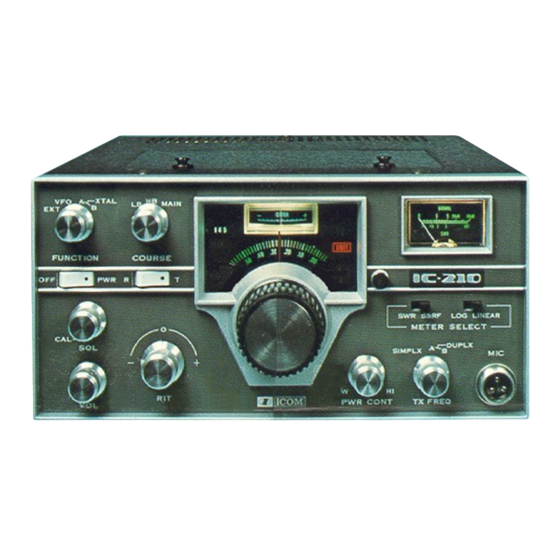 Icom IC-210 User Manual
