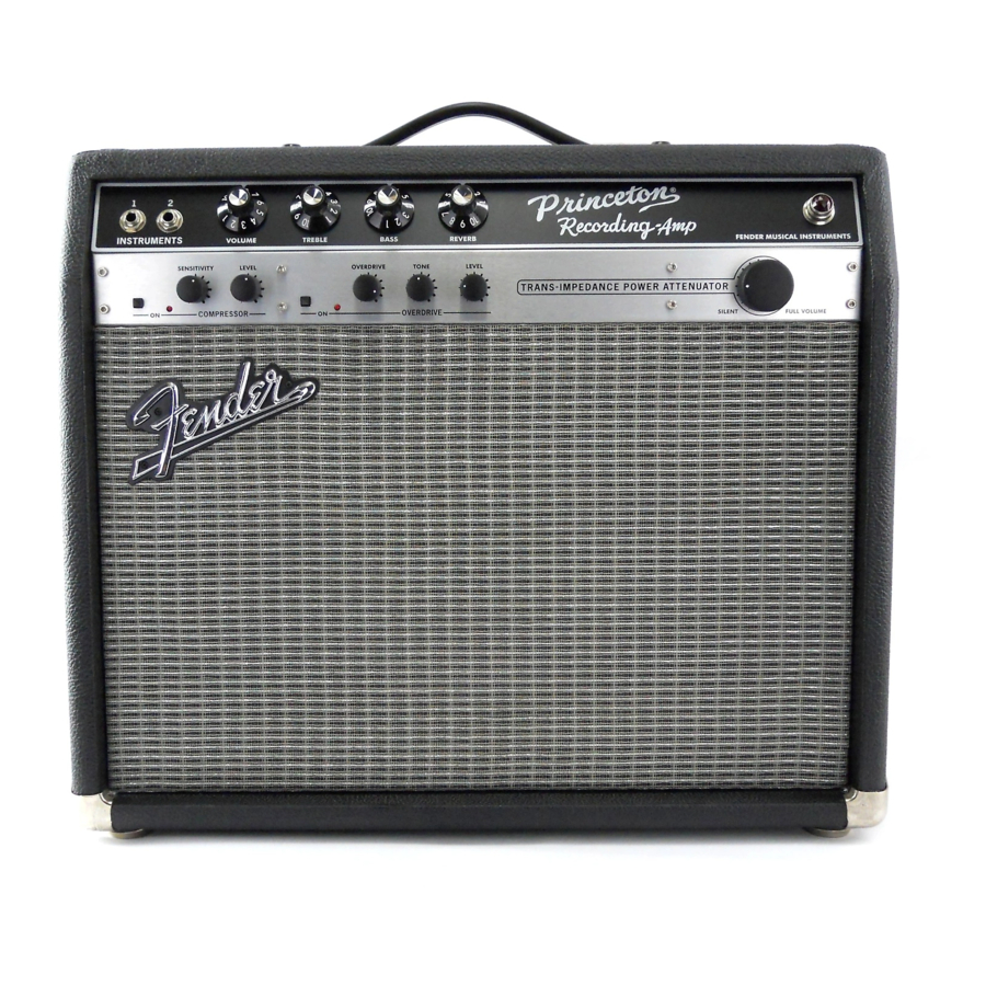 FENDER PRINCETON RECORDING AMP SERVICE MANUAL Pdf Download ManualsLib