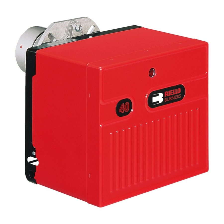 RIELLO BURNERS RIELLO 40 F10 INSTALLATION, USE AND MAINTENANCE