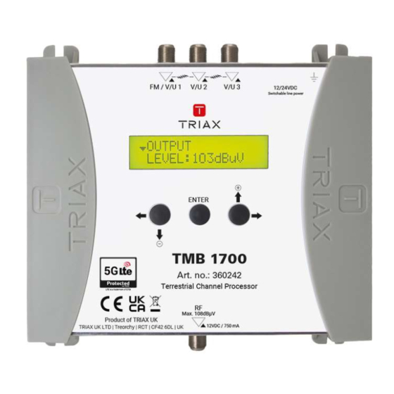 Triax TMB 1700 User Manual