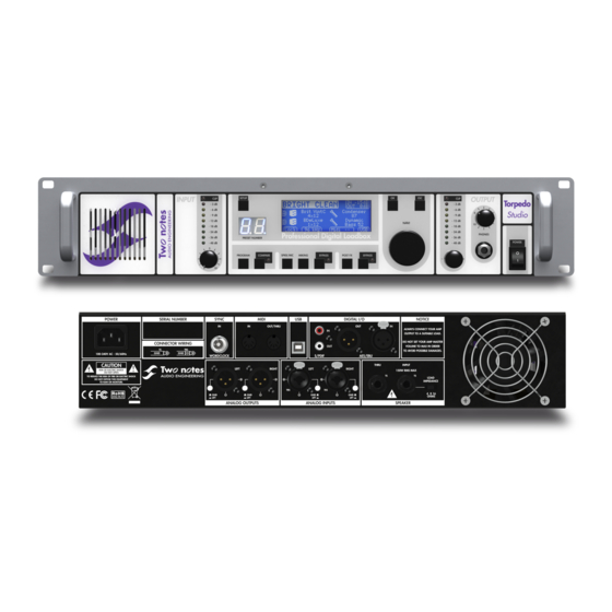 Two Notes torpedo studio User Manual