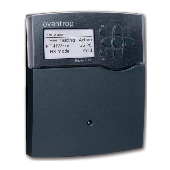 oventrop Regtronic RQ Installation And Operating Instructions For The Specialised Installer