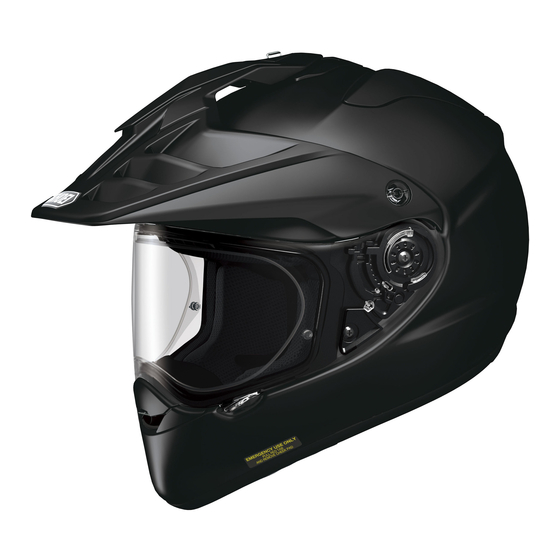 SHOEI HORNET ADV Instructions For Use Manual