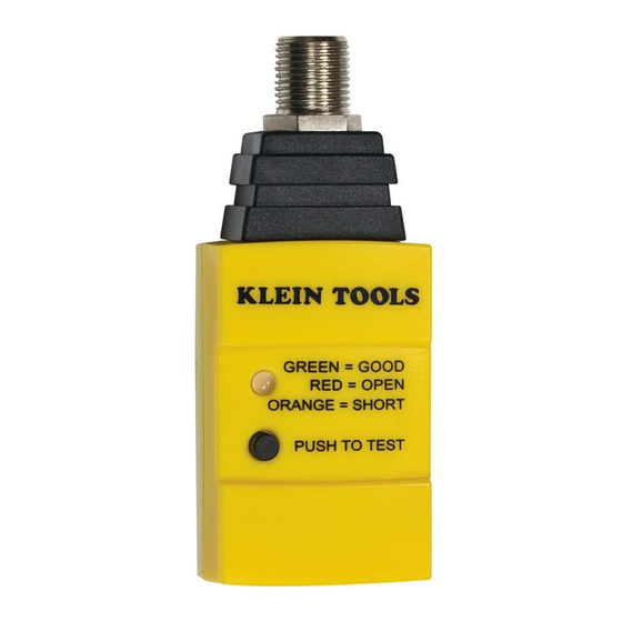 KLEIN TOOLS COAX EXPLORER VDV512057 INSTRUCTION MANUAL Pdf Download