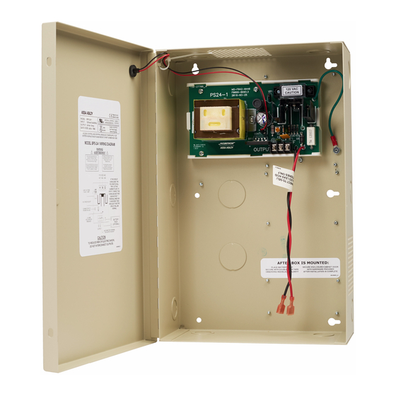 ASSA ABLOY SECURITRON BPS-12-1 OPERATION AND INSTALLATION INSTRUCTIONS ...