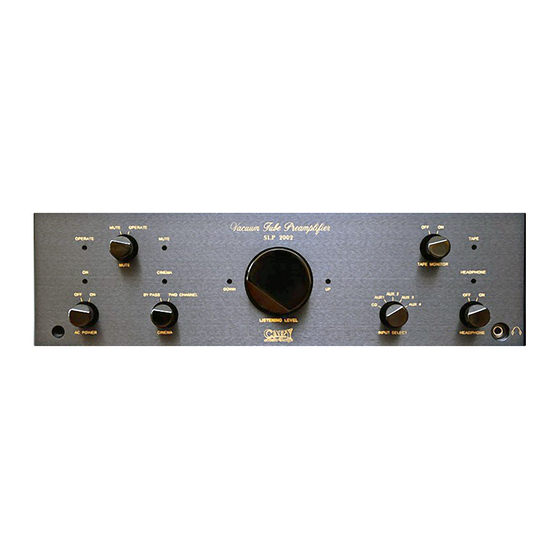 Cary Audio Design SLP-2002 User Manual