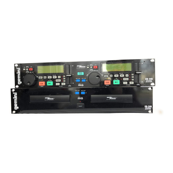Gemini CD-240 Operation Manual