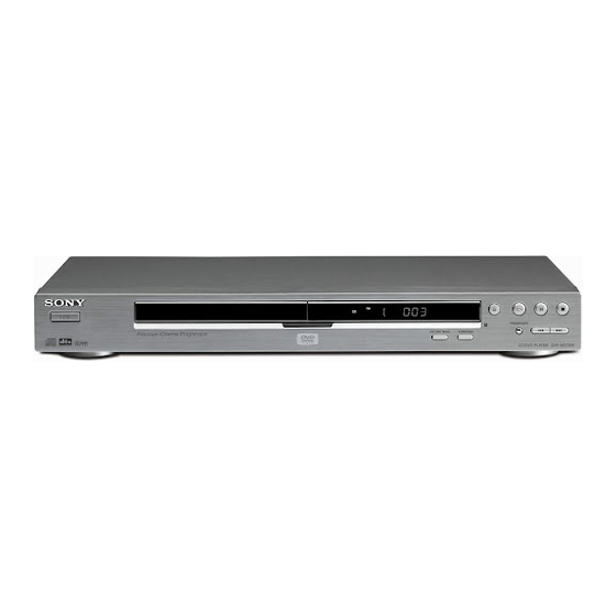 User Manuals: Sony DVP-NS530 DVD Player