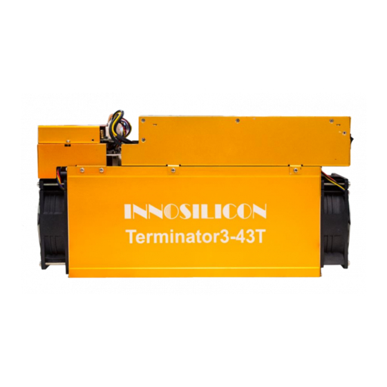 INNOSILICON T3-43T BTC User Manual