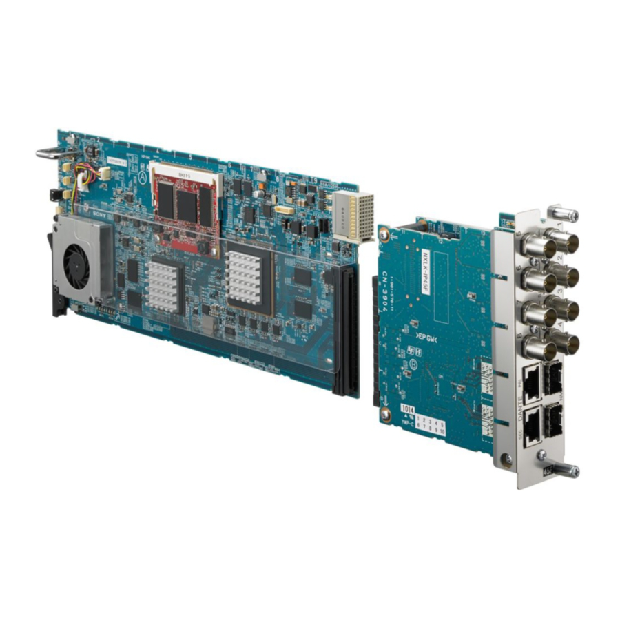 Sony NXLK-IP45F - AV Multiplexer/ Demultiplexer Board Manual