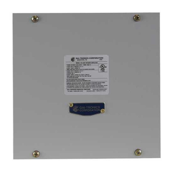 Hubbell GAI-Tronics 751-001 Manual