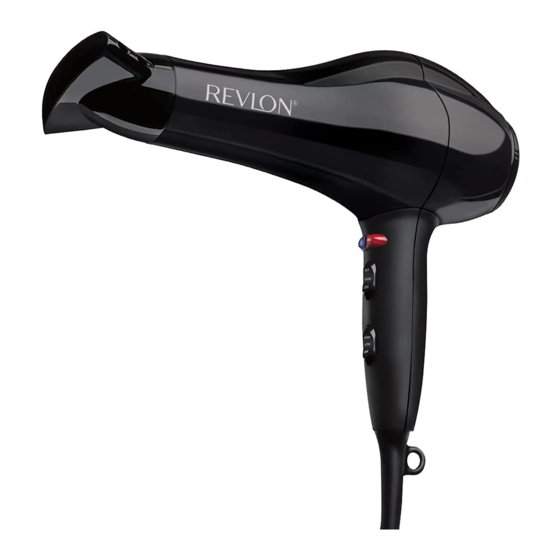 REVLON PRO RVDR5221 Quick Start Manual